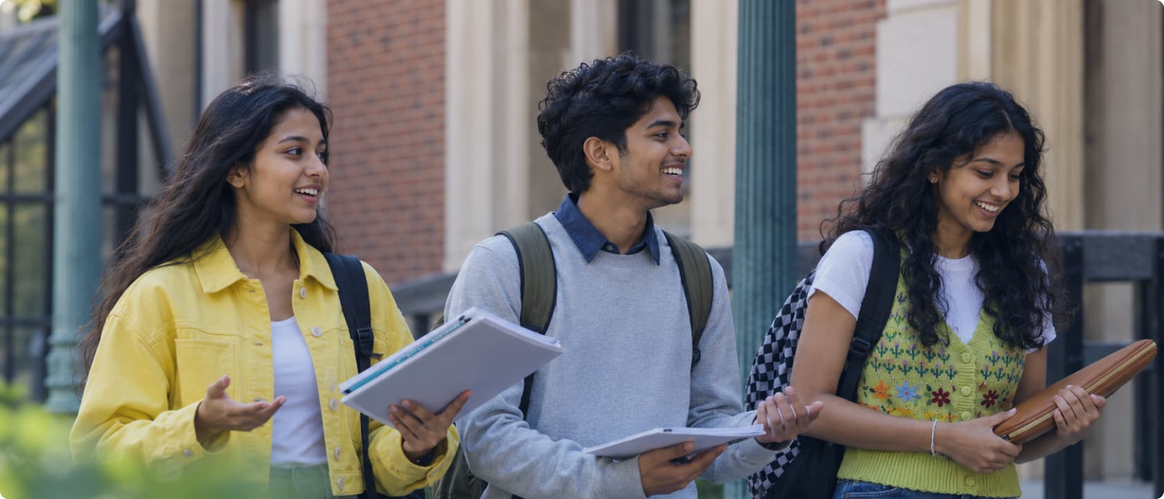 Students walking on campus